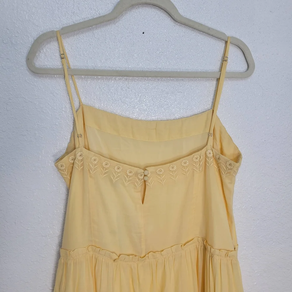 J Crew Sorrento dress in Organic cotton voile CK827 Size M Yellow NWT